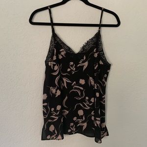 Halogen lace trimmed camisole